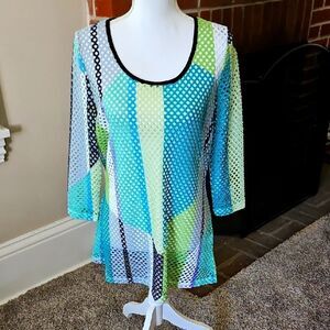 Lynn Ritchie Silver Mesh Top